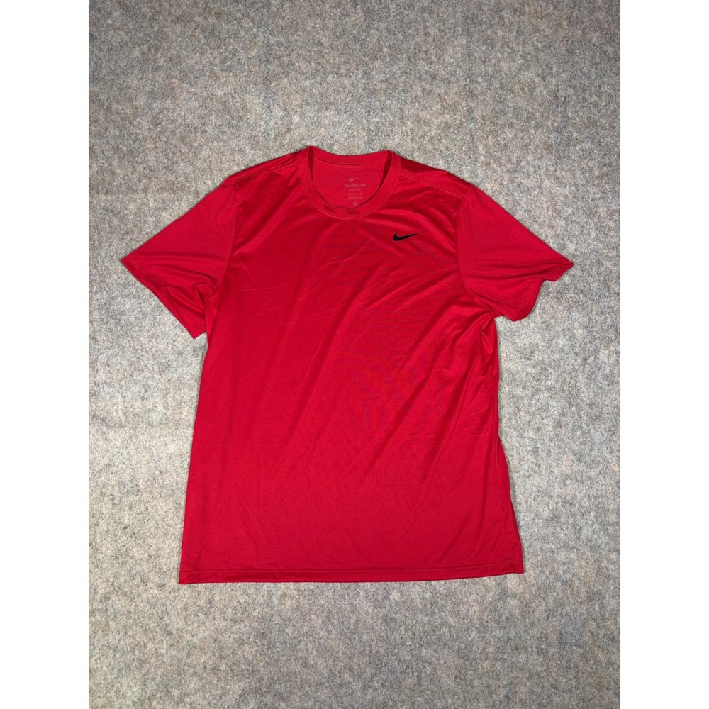 Nike Dri-FIT T-Shirt Mens XL Red Short Sleeve Performance Athletic Tee Wicking